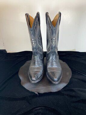 Rare, Women's 5 Alamo Black Leather Boots, Good Vintage Condition, Mexico